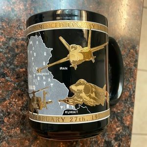 Operation Desert Storm Coffee Mug 22k Gold